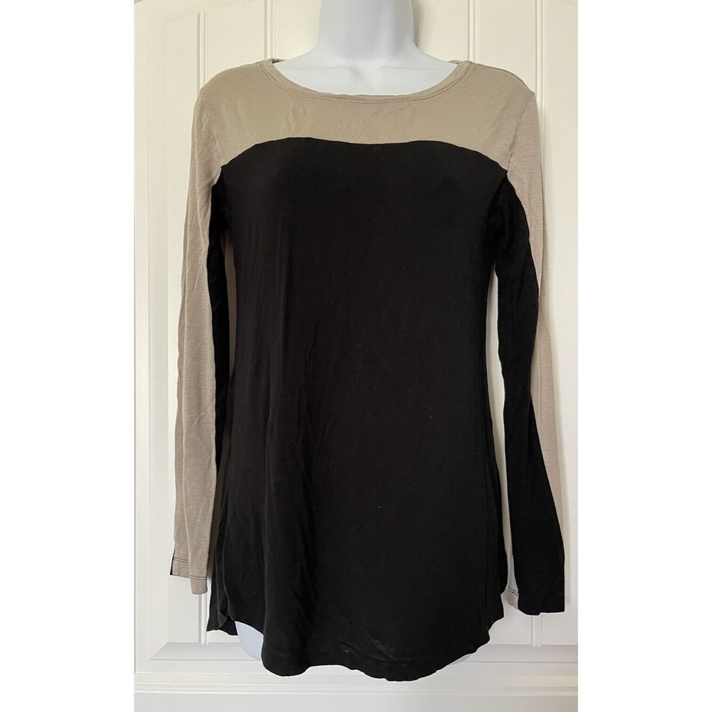 Willow Bay Womens Shirt Top Size Small (4-6) Long Sleeve Black Lightweight Shirt